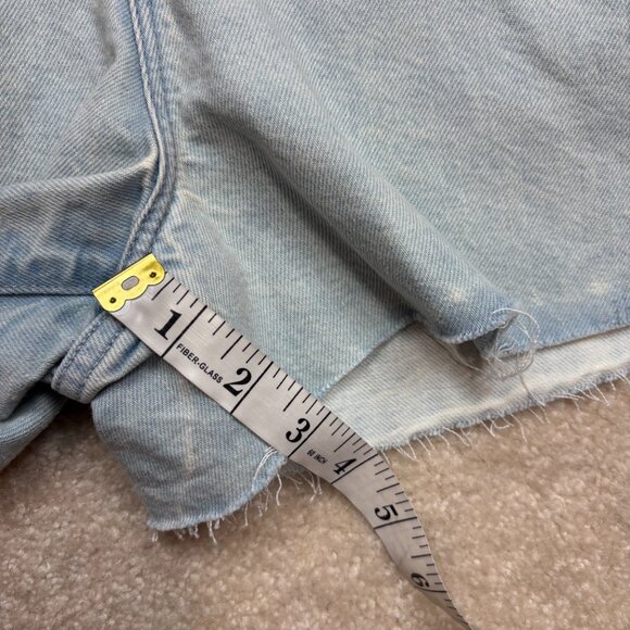 Good American 90s Shredded Light Wash Denim Jean Shorts - Size‎ 18 - NWT - Picture 7 of 8